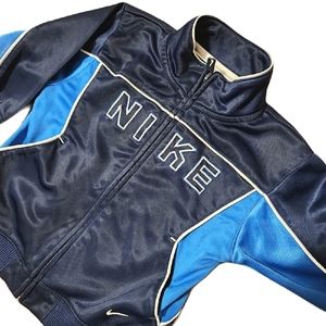 Nike Toddler Boys Zip-Up Track Jacket in Navy Blue/Blue, Size 18M